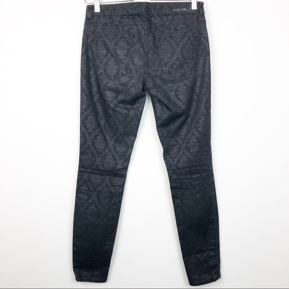 Current/Elliott Coated Ankle Skinny Print Jeans - Picture 3 of 8